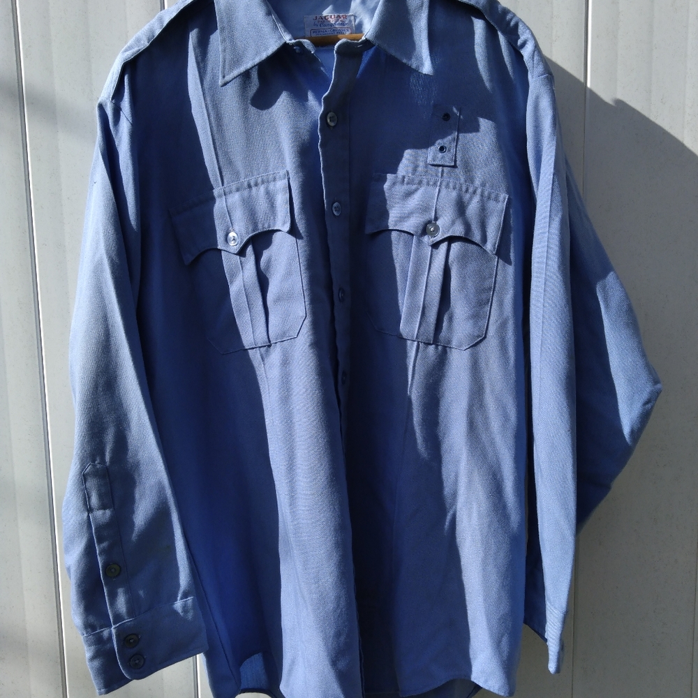 Vintage blue work shirt by Conqueror